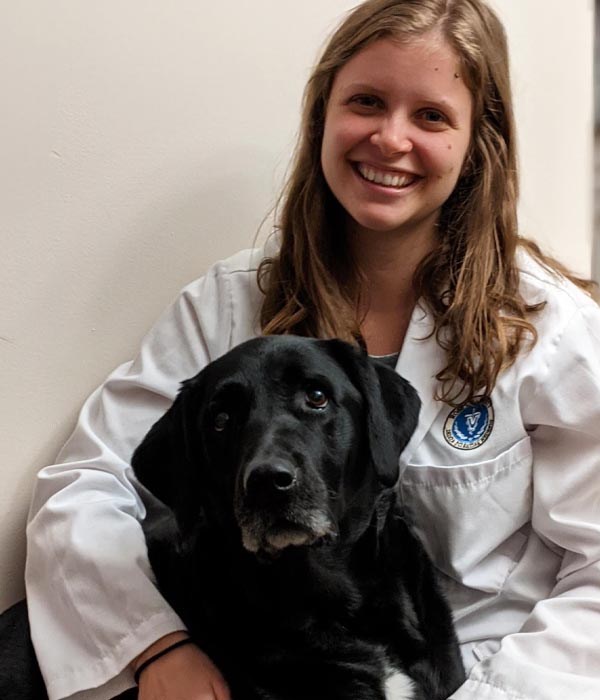 dr tomlin with black dog named bandit