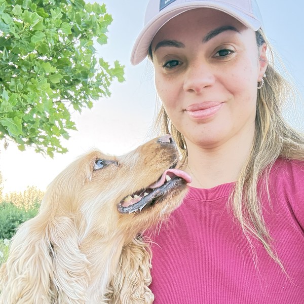 Dr. Cristiane Alecio-Brenie with her dog